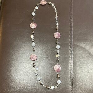 Sterling silver and stone Long Beaded Necklace - Unbranded